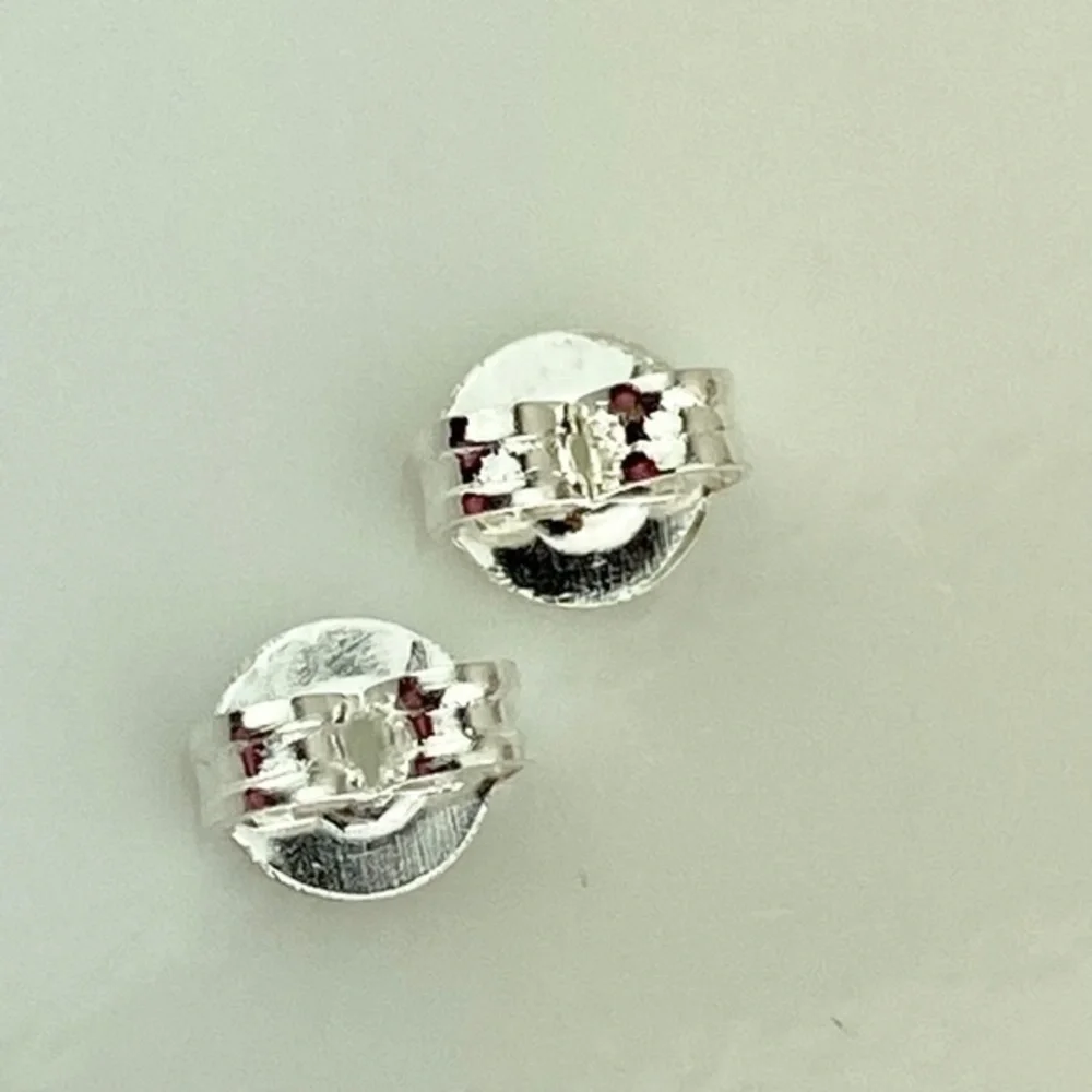 Sterling Silver Snowflake Post Earrings Textured Winter‎ Holiday